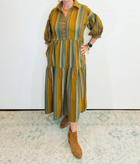Ivy Jane - Variegated Striped Midi Dress