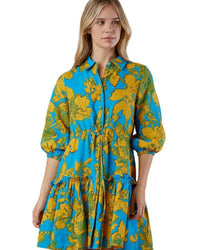Olivia by Livro Brynn Dress in turq flora - women's dress - alternate view