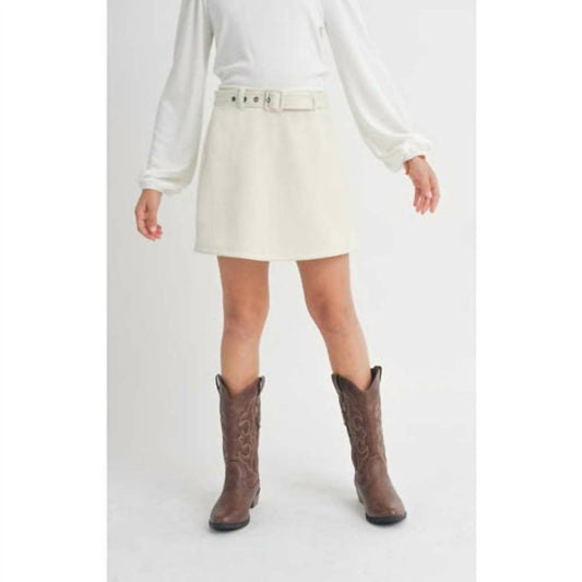 Sadie & Sage - Tuscany Faux Suede Skort