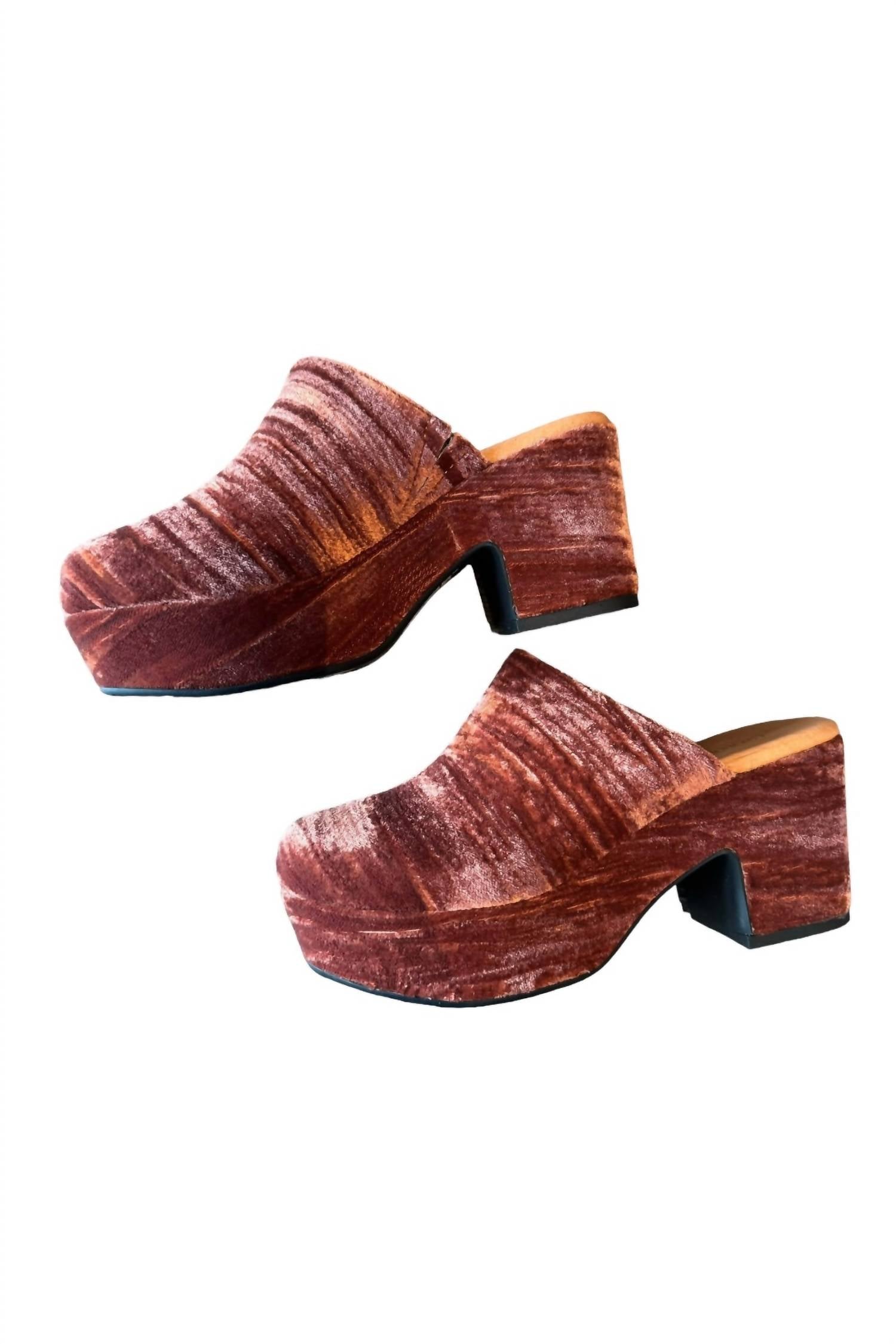 Chocolat Blu - Women's Ginette Velvet Upper Clog