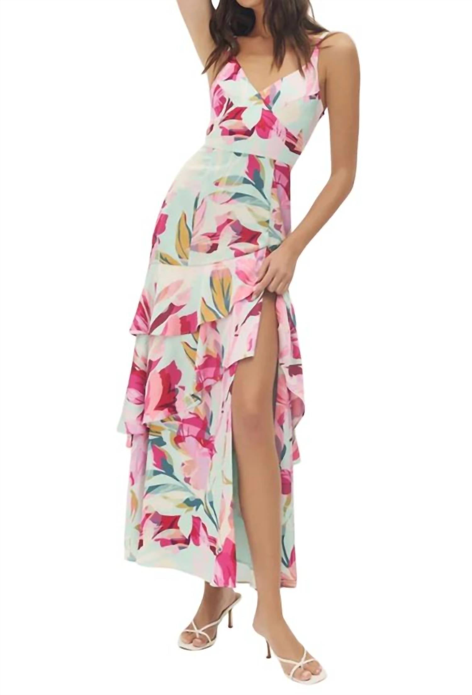Hutch - Robina-overlay Tropical Dress