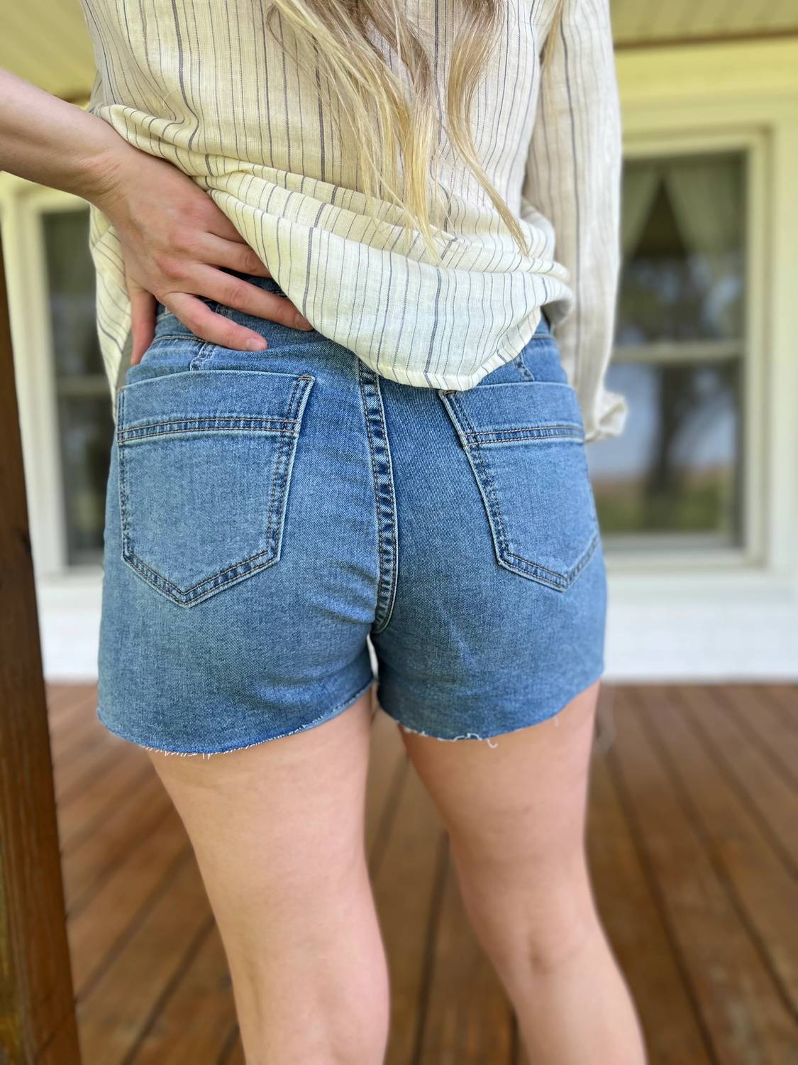 Rock & Roll Denim - Women's Studded Denim Shorts