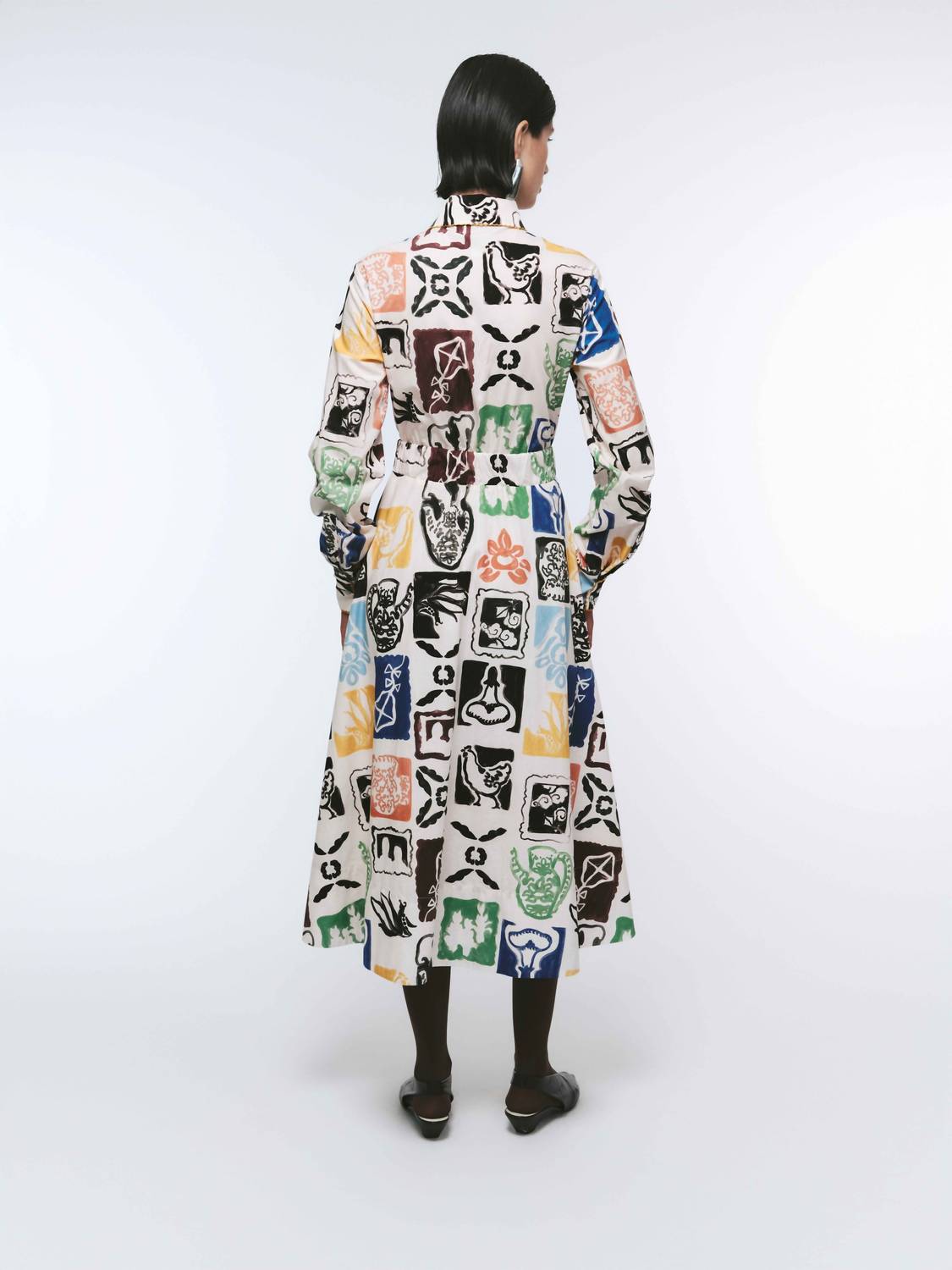 De Loreta Sasima Midi Dress in multicolor - women's dress - detail view