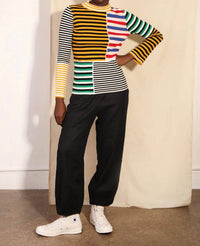 L.F. Markey - Cecil Stripe High Neck Top