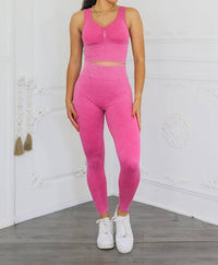 Surelymine - Wash Soft Ribbed Texture Scrunch Butt Pant Set