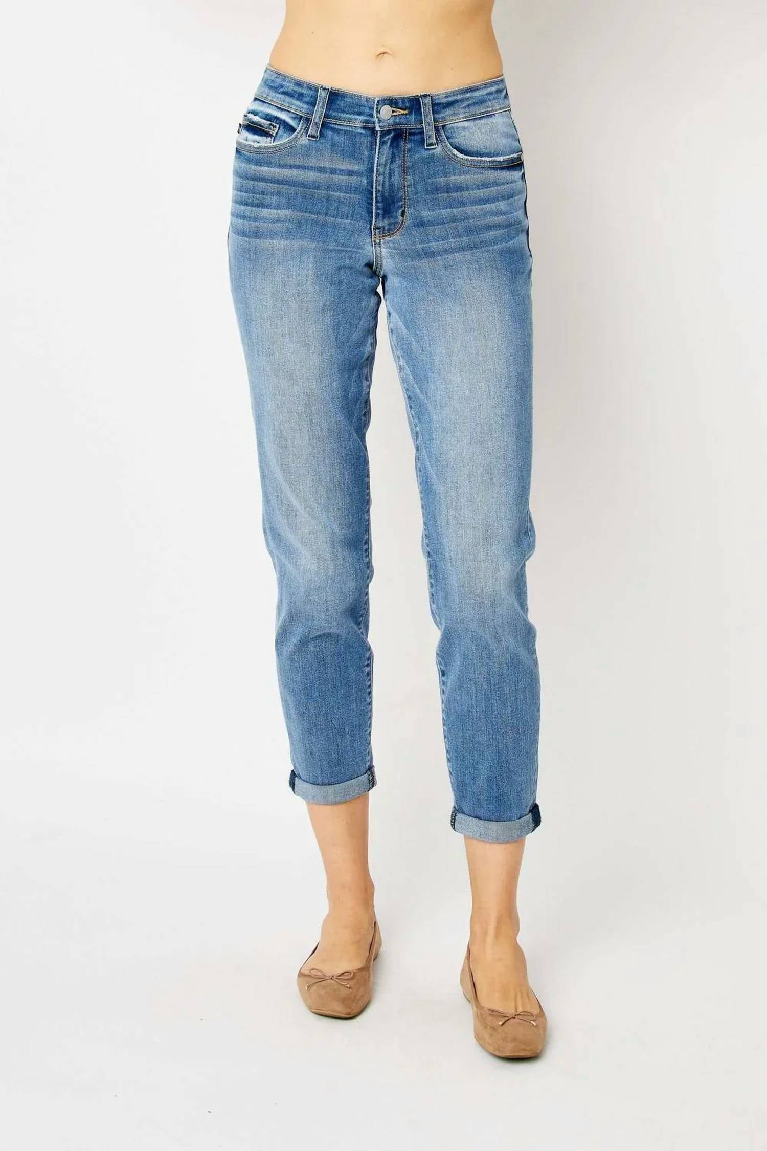 Judy Blue - Keep It Cuff Midrise Jeans