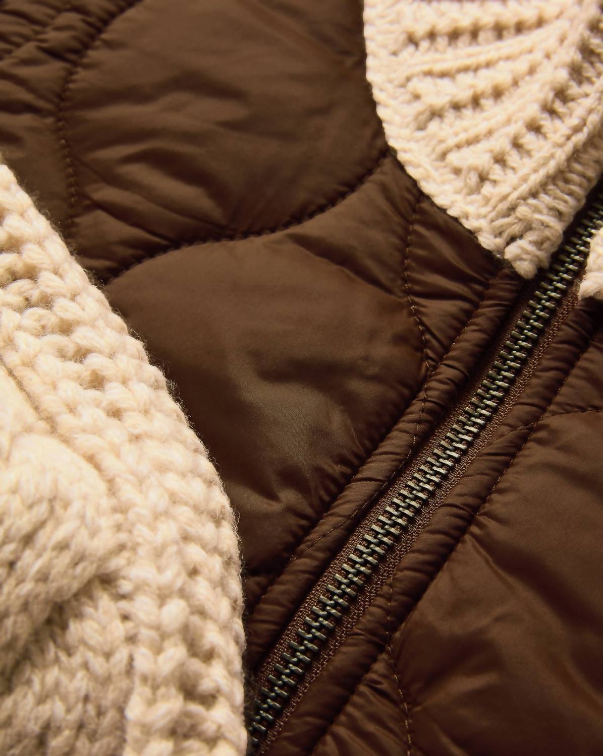 Veronica Beard - Patra Knit-sleeve Quilted Jacket