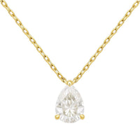 Allyanna Gifts - Women's Moissanite Pear Shape Solitaire Necklace