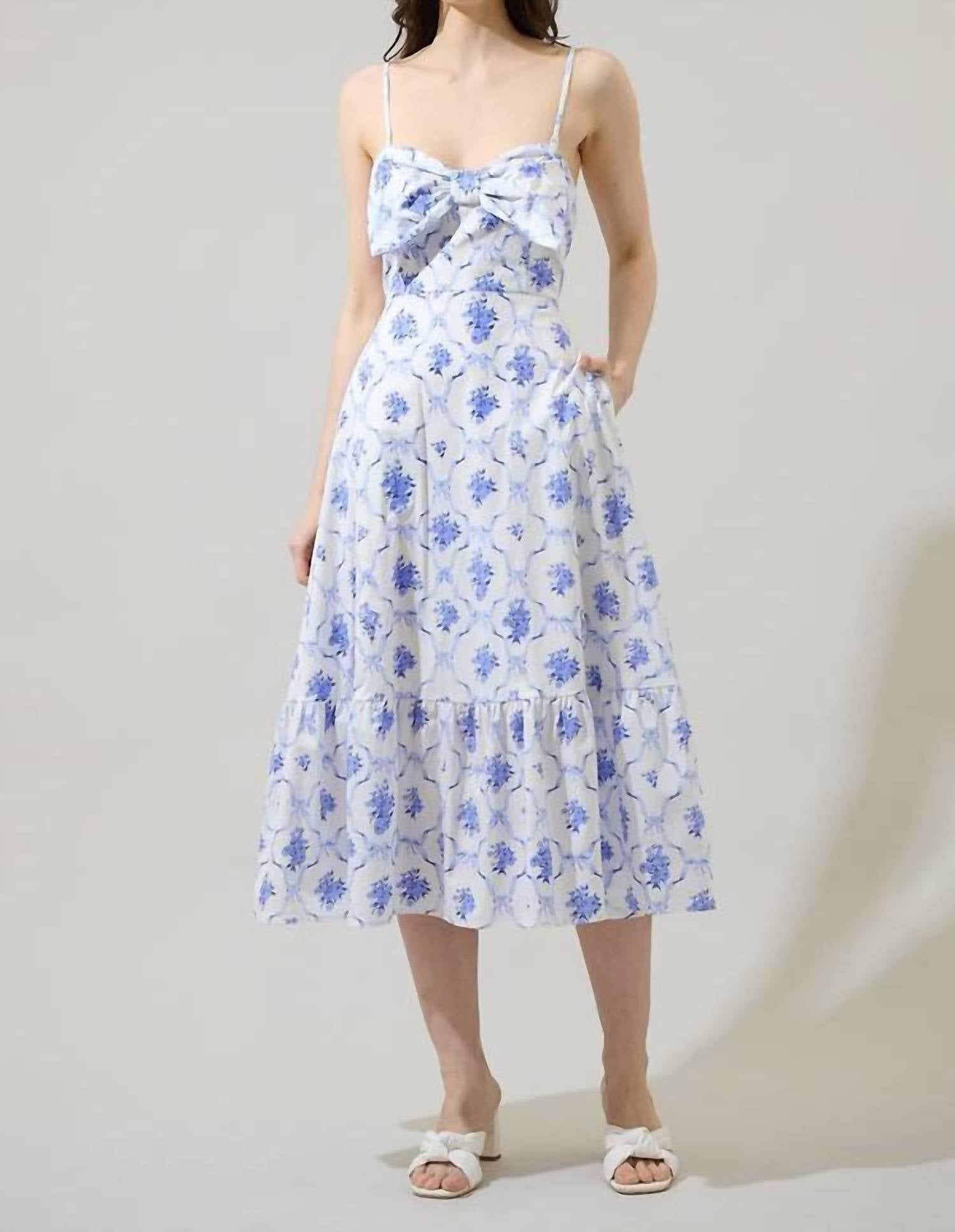 Sugarlips - Nia Floral Perline Bow Midi Dress