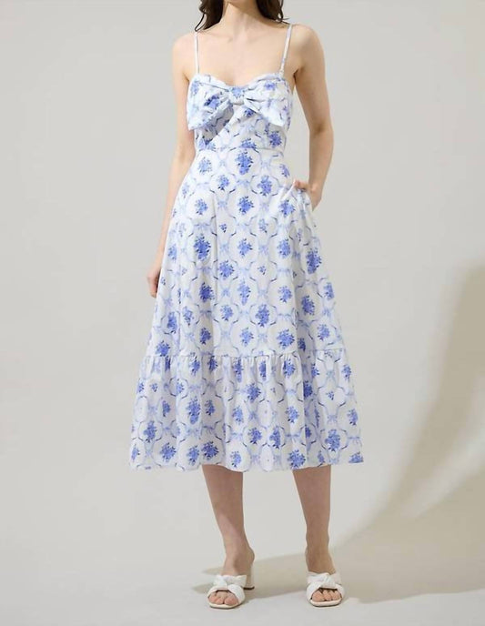 Sugarlips - Nia Floral Perline Bow Midi Dress