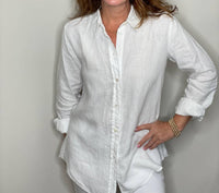 Pure Amici - Button Down Linen Shirt