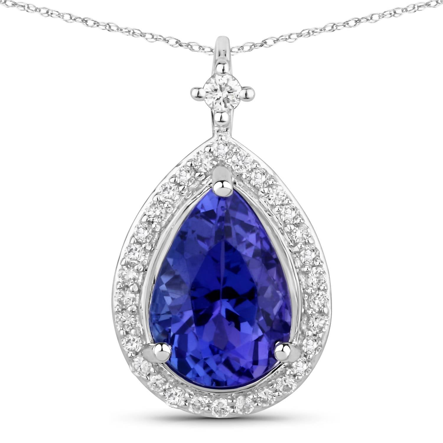 Diana M Jewels - Women's Pear Natural Tanzanite Pendant Necklace (2.20 Ct) - Classic Plus
