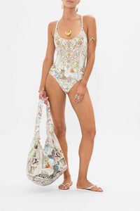 Camilla - Scoop Neck One Piece With Buttons