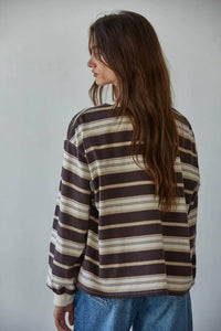 By Together - Striped Crew Neck Long Sleeve Top