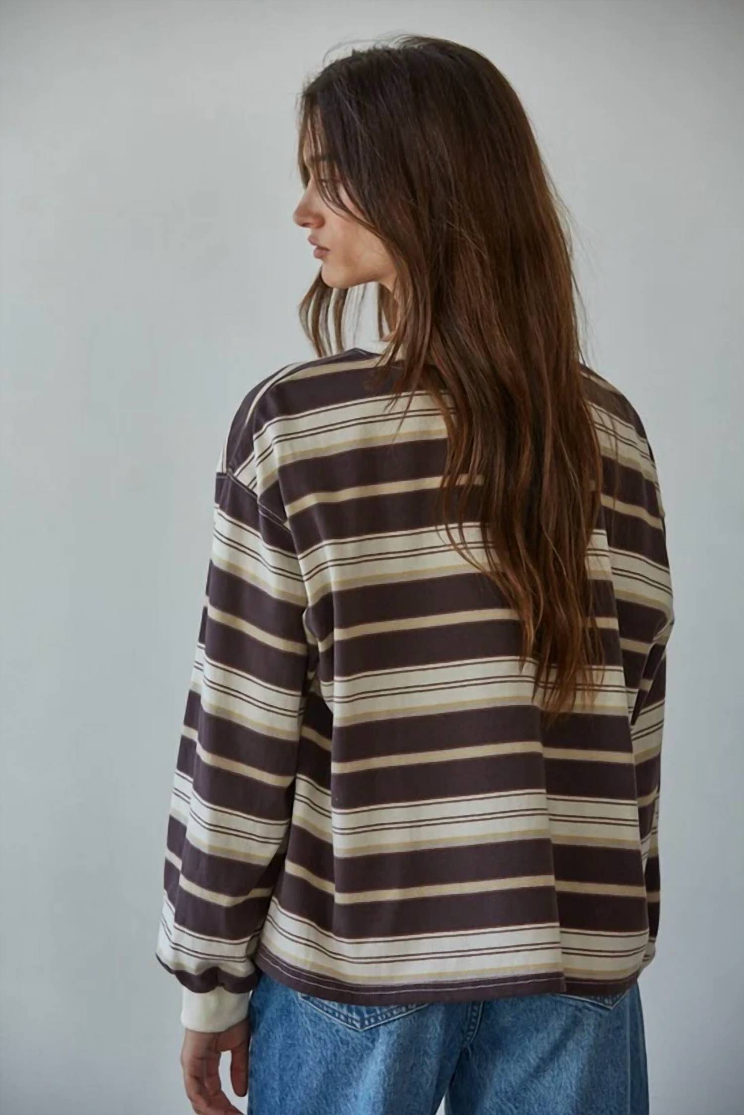 By Together - Striped Crew Neck Long Sleeve Top
