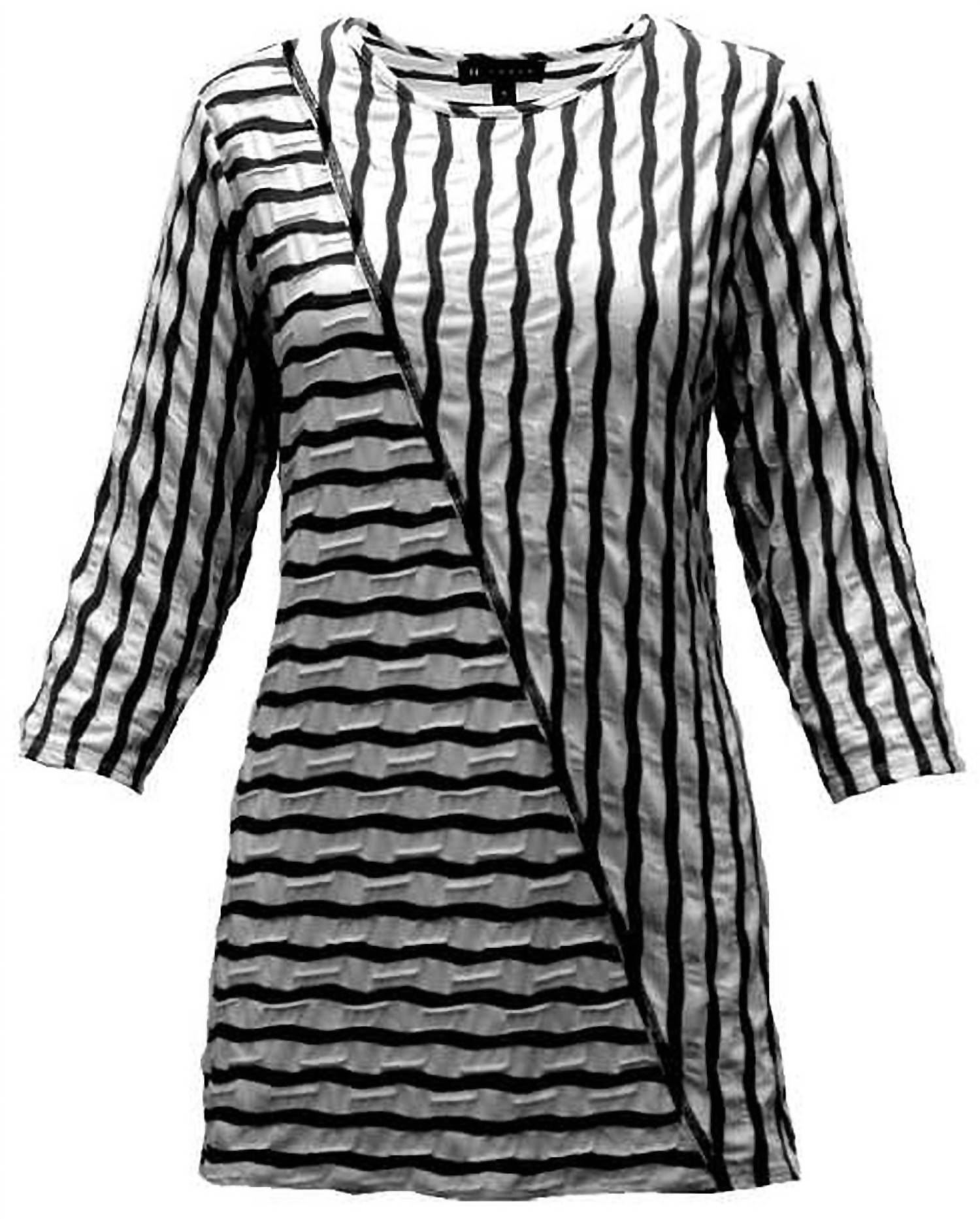 N Touch - Women's Wavy Stripe Top