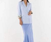 Emily McCarthy Bristol Tailored Blazer in grapemist stripe - women's jacket - alternate view