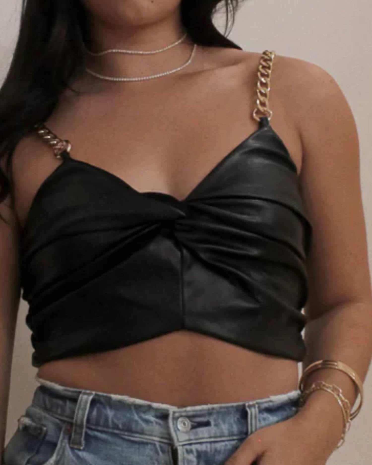 Endless Blu. - Twisted Chain Cropped Top