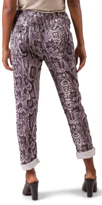 Gigi Moda - Snake Print Tie-Waist Pant