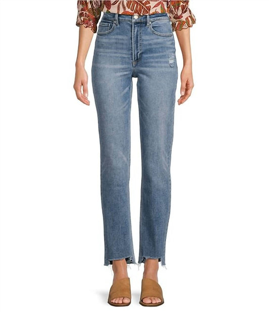 Dear John Denim - Jodi Straight Leg High Rise Fray High Low Hem Jean