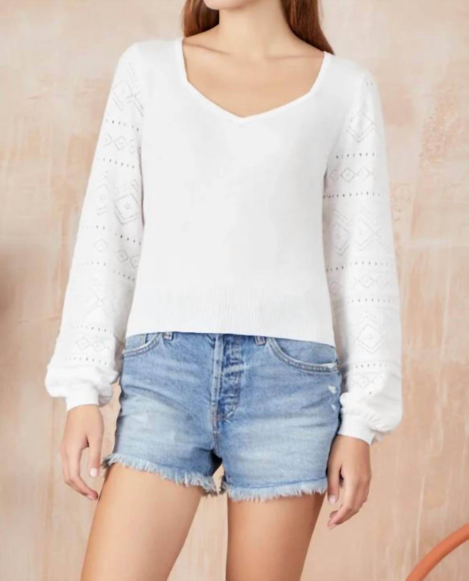 &Isla - ANNA POINTELLE V NECK - Snagged & Bagged