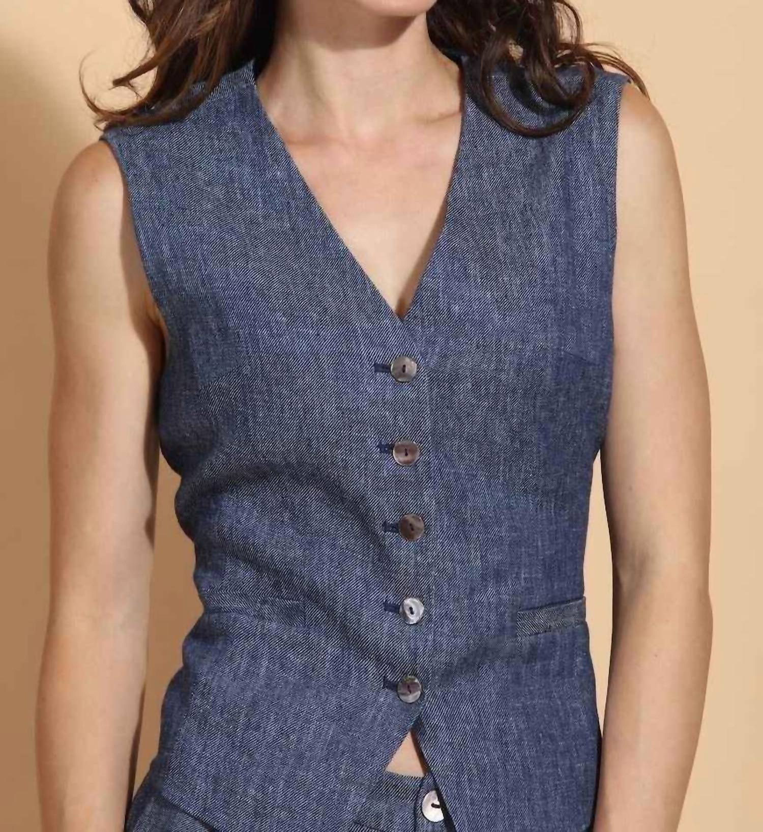 Jessie Liu - Linen Twill Vest