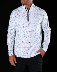 Sunday Swagger - Men's Performance Q-zip Spatter Top