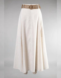 Fascination - Women's Belted Flare Skirt