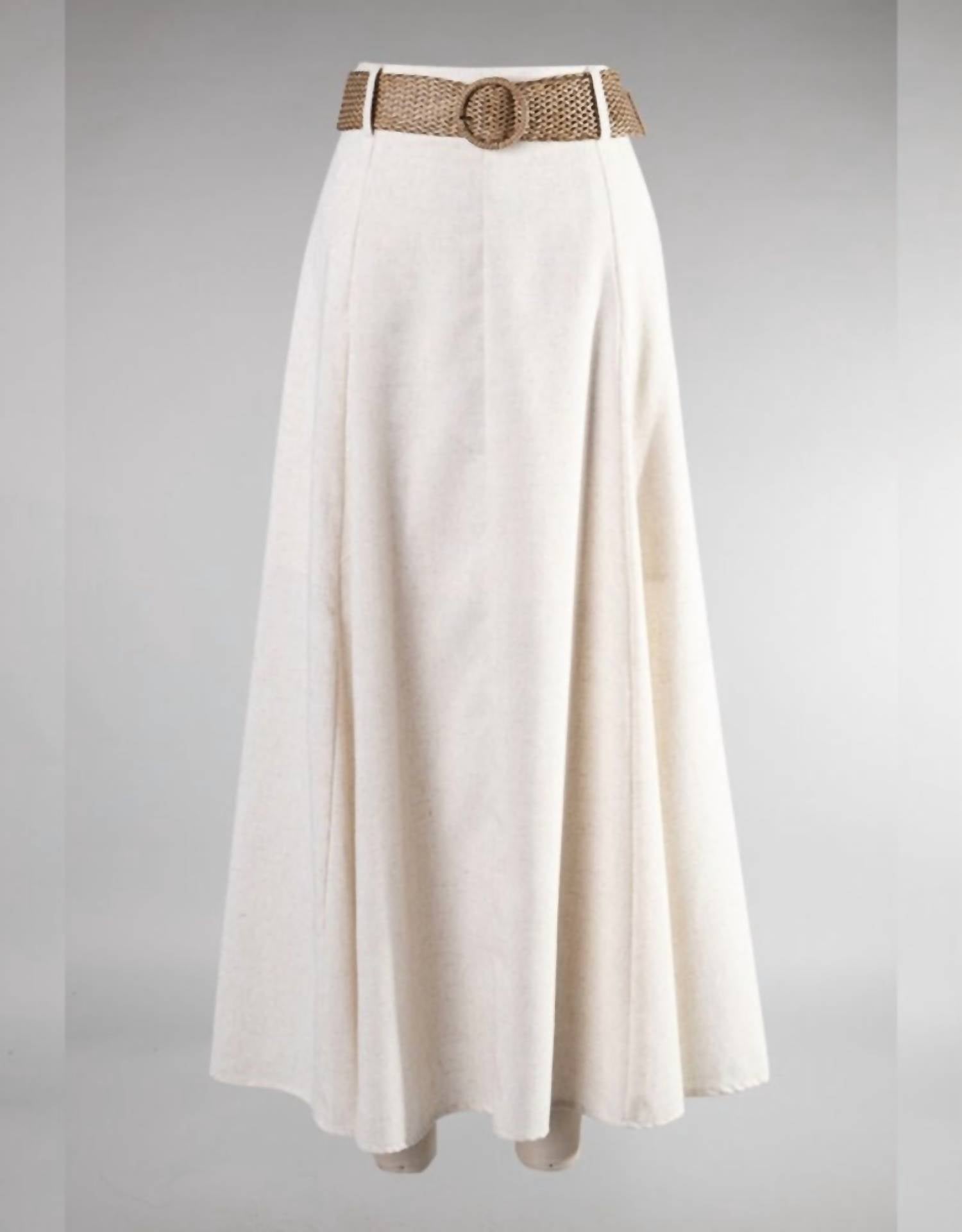Fascination - Women's Belted Flare Skirt