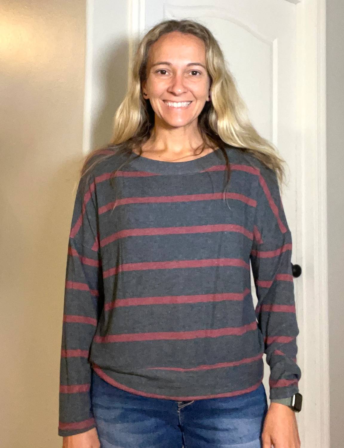 Wasabi + Mint - Sangria Stripes Top