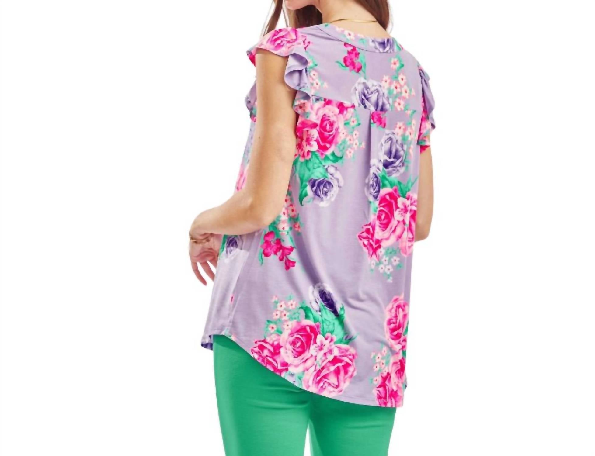 Dear Scarlett - Flutter Sleeve Top