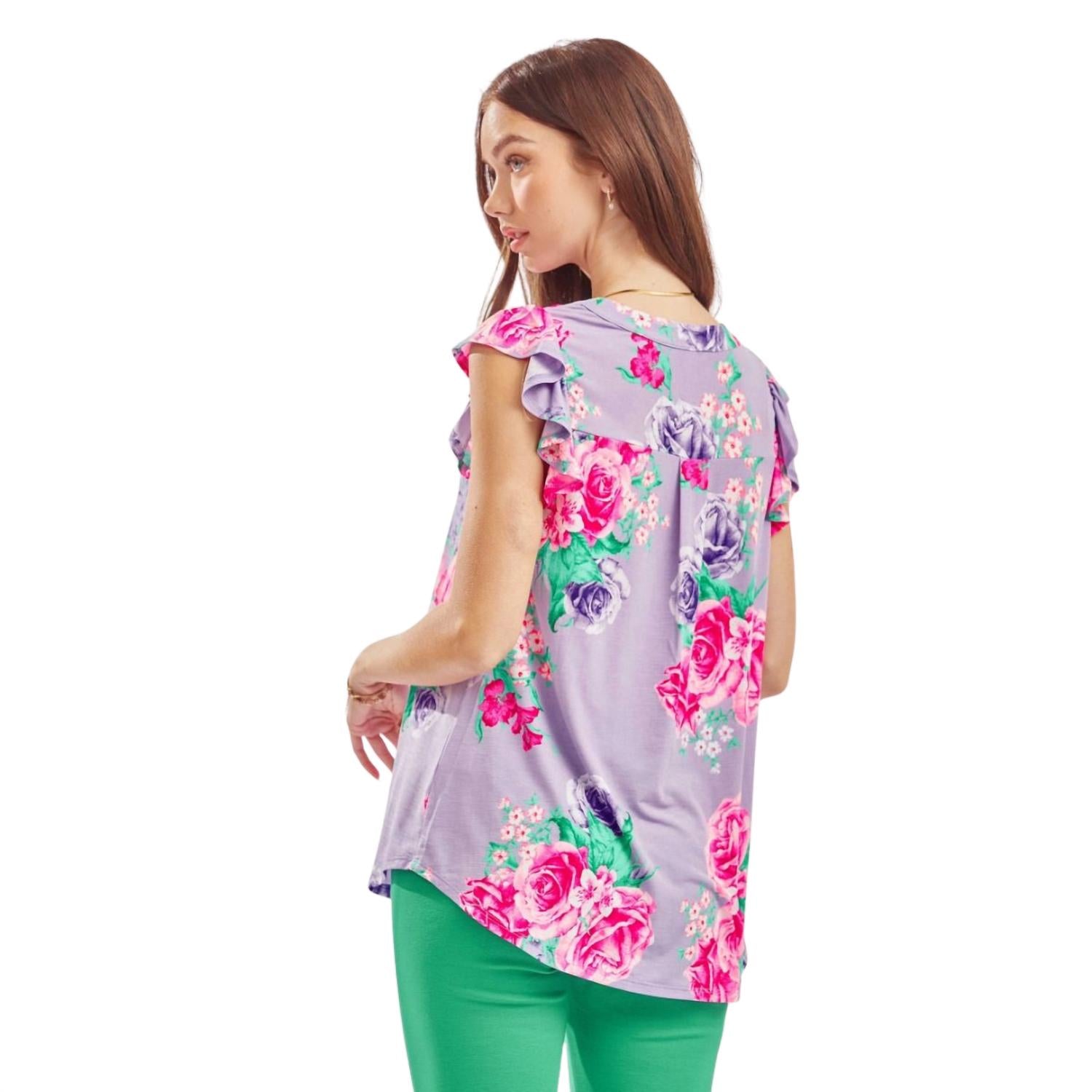 Dear Scarlett - Flutter Sleeve Top