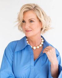 Susan Shaw - Cotton Pearl Link Necklace
