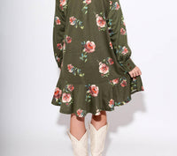 Ivy Jane - Floral Knit Shirt Dress