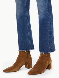 Mother Outsider Ankle Fray Flare Jeans in uncharted waters - women's jeans - view 4