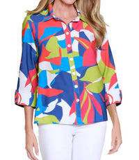 Multiples Tropical Muse Blouse in multi - women's blouse
