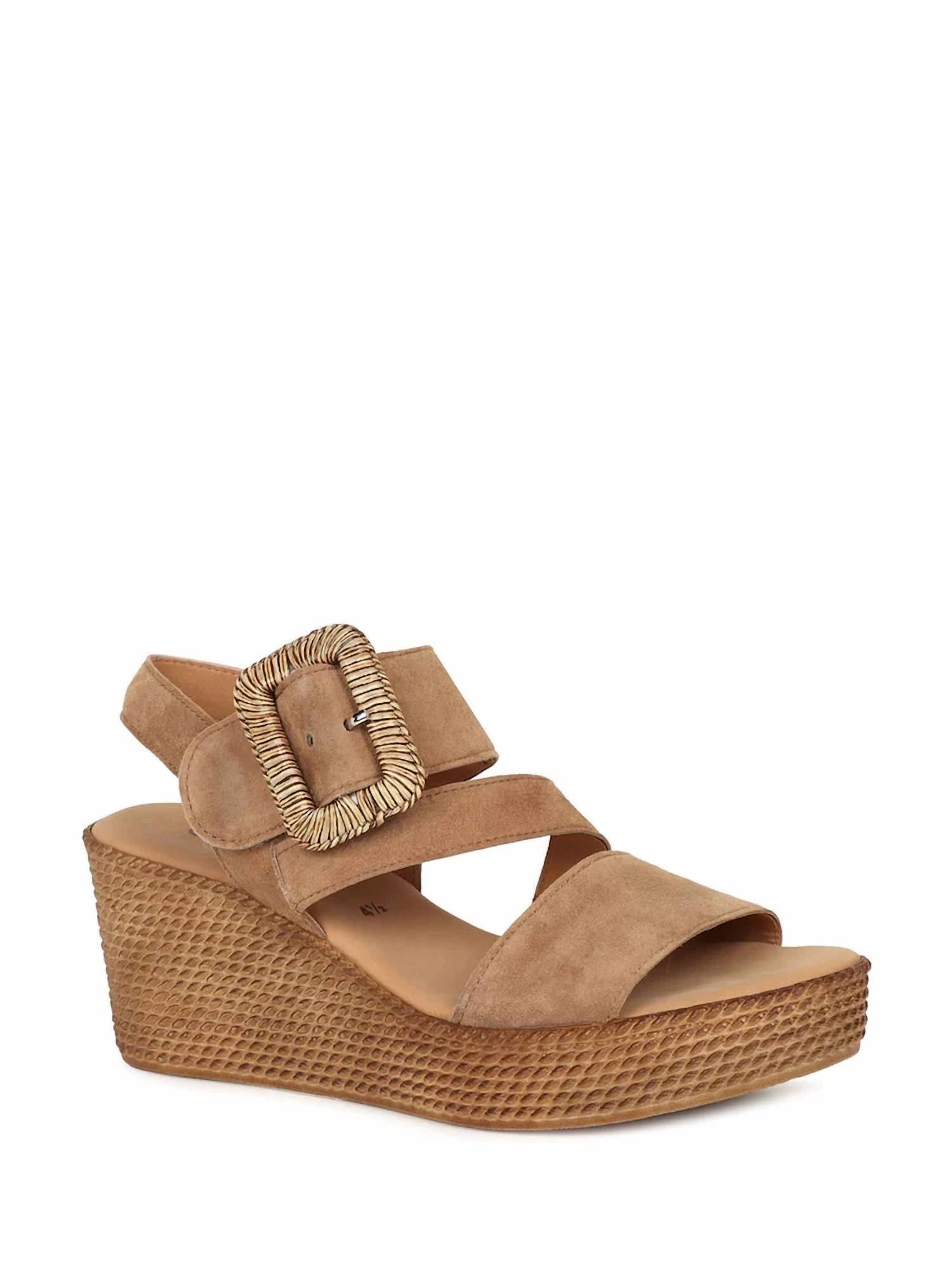 Gabor - Women's Suede Platform Wedge Sandals