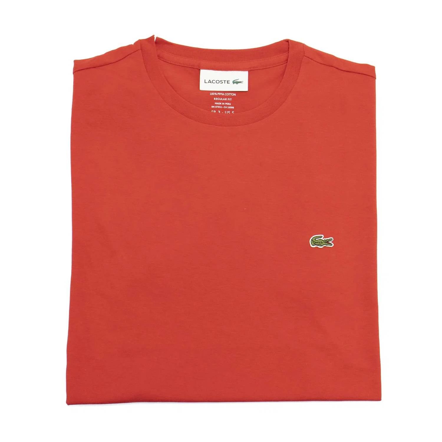 Lacoste - Men's Standard Short Sleeve Pima Crewneck Tee