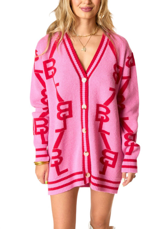 Buddylove - VARSITY LOVEY DOVEY CARDIGAN