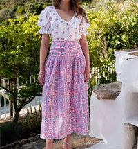Pink City Prints - Primrose Midi Skirt