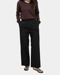 Mijeong Park - Cotton Blend V-neck Knit Top