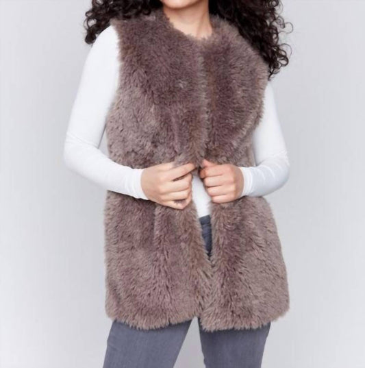 Charlie B - Long Faux Fur Vest