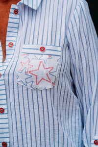 Multiples - Roll Tab Button Front Crinkle Woven Shirt