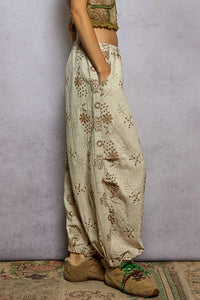 Pol - Embroidery Quilted Jogger Pants