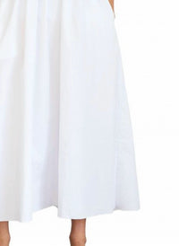 Brazeau Tricot Swan Midi Dress in bright white - women's dress - alternate view