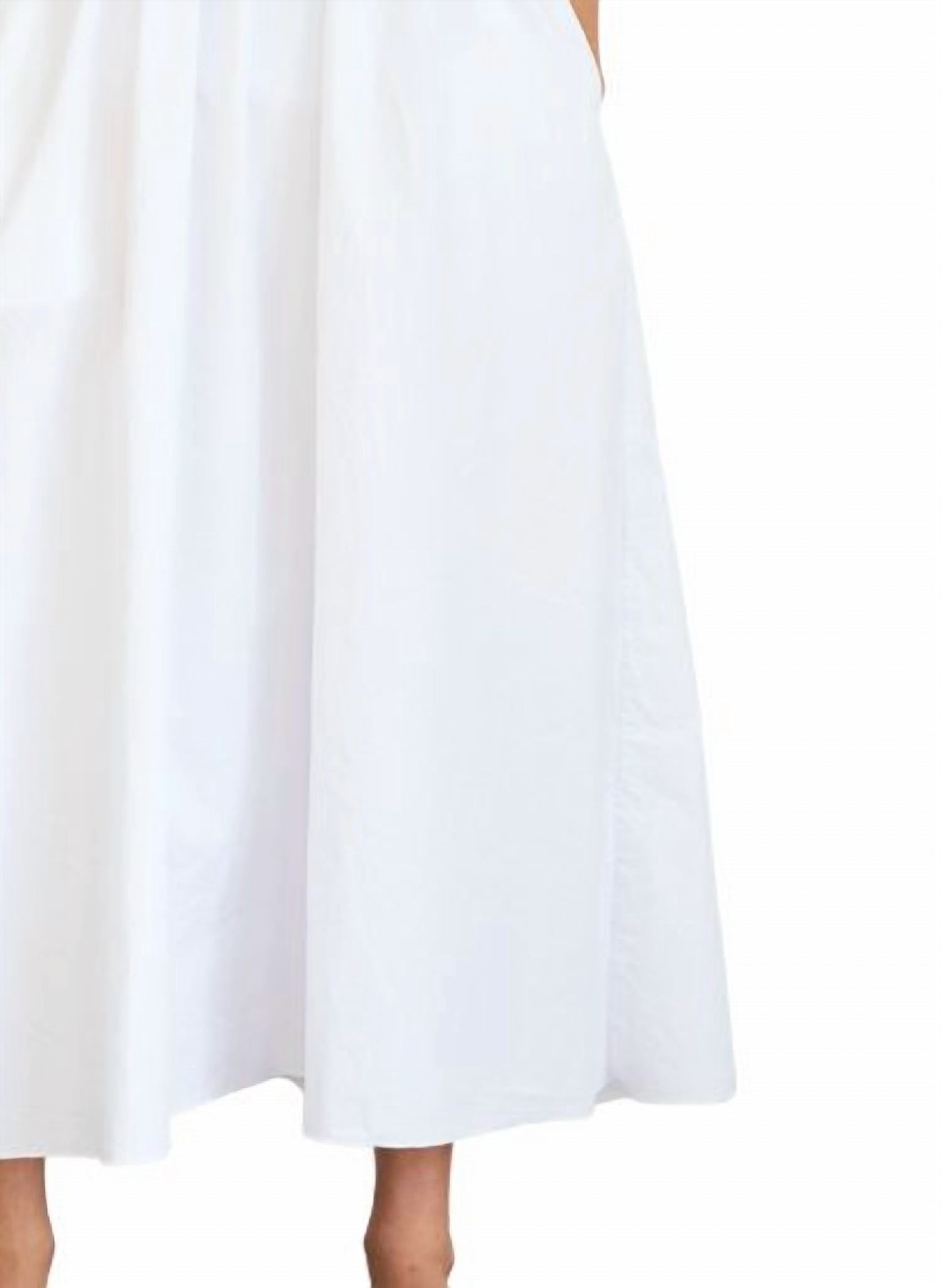Brazeau Tricot Swan Midi Dress in bright white - women's dress - alternate view