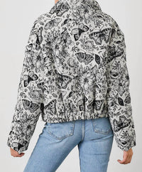 Polagram - Fluttering Hearts Butterfly Puffer Jacket