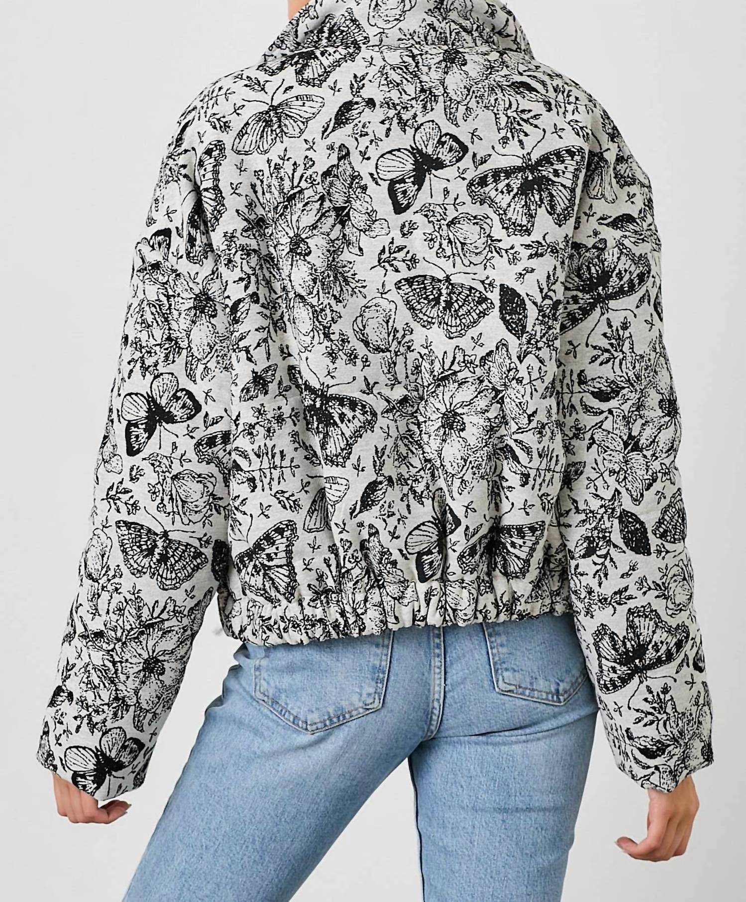Polagram - Fluttering Hearts Butterfly Puffer Jacket