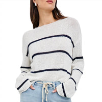 Rails Women's Evangeline Sweater in navy white stripe - women's sweater - alternate view