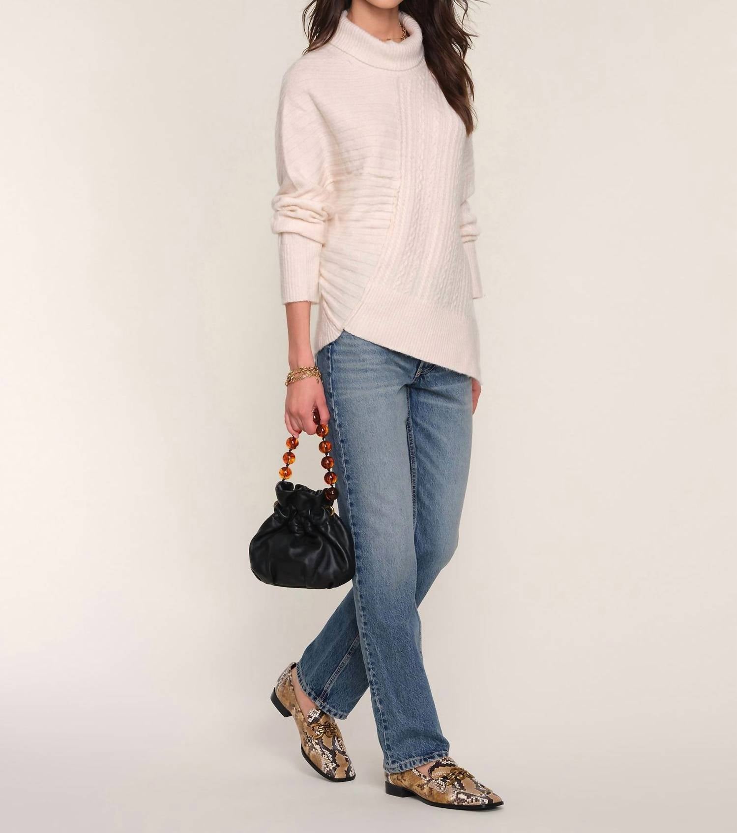 Heartloom - Asymmetric Turtleneck Sweater
